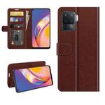 For OPPO A94 4G / F19 Pro / Reno5 Lite R64 Texture Single Horizontal Flip Protective Case with Holder & Card Slots & Wallet& Photo Frame(Brown)