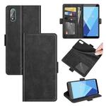 For Wiko Y51 Dual-side Magnetic Buckle Horizontal Flip Leather Case with Holder & Card Slots & Wallet(Black)