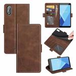 For Wiko Y51 Dual-side Magnetic Buckle Horizontal Flip Leather Case with Holder & Card Slots & Wallet(Brown)