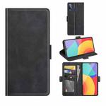 For Alcatel 1L 2021 Dual-side Magnetic Buckle Horizontal Flip Leather Case with Holder & Card Slots & Wallet(Black)