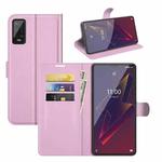 For Wiko Power U20 Litchi Texture Horizontal Flip Protective Case with Holder & Card Slots & Wallet(Pink)