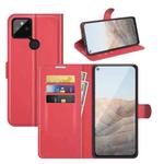 For Google Pixel 5A 5G Litchi Texture Horizontal Flip Protective Case with Holder & Card Slots & Wallet(Red)