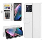 For OPPO Find X3 Pro / Find X3 R64 Texture Single Horizontal Flip Protective Case with Holder & Card Slots & Wallet& Photo Frame(White)