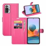 For Xiaomi Redmi Note 10 Pro / Note 10 Pro (Indian Version) / Note 10 Pro Max Litchi Texture Horizontal Flip Protective Case with Holder & Card Slots & Wallet(Rose Red)