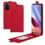 For Xiaomi Redmi K40 / K40 Pro / Poco F3 / Mi 11i R64 Texture Single Vertical Flip Leather Protective Case with Card Slots & Photo Frame(Red)