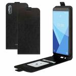 For WIKO Y51 R64 Texture Single Vertical Flip Leather Protective Case with Card Slots & Photo Frame(Black)