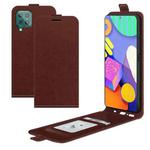 For Samsung Galaxy F62 / M62 R64 Texture Single Vertical Flip Leather Protective Case with Card Slots & Photo Frame(Brown)