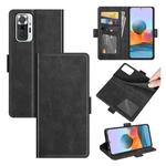 For Xiaomi Redmi Note 10 Pro / Note 10 Pro (Indian Version) / Note 10 Pro Max Dual-side Magnetic Buckle Horizontal Flip Leather Case with Holder & Card Slots & Wallet(Black)