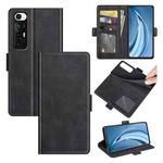 For Xiaomi Mi 10S Dual-side Magnetic Buckle Horizontal Flip Leather Case with Holder & Card Slots & Wallet(Black)