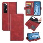For Xiaomi Mi 10S Dual-side Magnetic Buckle Horizontal Flip Leather Case with Holder & Card Slots & Wallet(Red)
