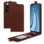 For Xiaomi Mi 10S R64 Texture Single Vertical Flip Leather Protective Case with Card Slots & Photo Frame(Brown)