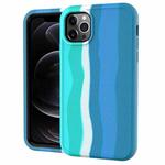 For iPhone 11 Pro Max Rainbow Silicone +PC Shockproof Skid-proof Dust-proof Case(Rainbow Green)