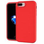 Solid Color PC + Silicone Shockproof Skid-proof Dust-proof Case For iPhone 6 & 6s / 7 / 8(Red)