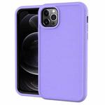 For iPhone 11 Solid Color PC + Silicone Shockproof Skid-proof Dust-proof Case (Purple)