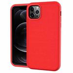 For iPhone 11 Pro Max Solid Color PC + Silicone Shockproof Skid-proof Dust-proof Case (Red)