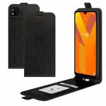 For Wiko Y62 R64 Texture Single Vertical Flip Leather Protective Case with Card Slots & Photo Frame(Black)