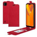 For Wiko Y62 R64 Texture Single Vertical Flip Leather Protective Case with Card Slots & Photo Frame(Red)