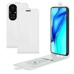 For Huawei P50 Pro R64 Texture Single Vertical Flip Leather Protective Case with Card Slots & Photo Frame(White)