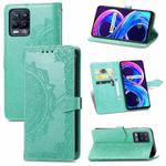 For OPPO Realme 8 / 8 Pro 4G  Mandala Embossing Pattern Horizontal Flip Leather Case with Holder & Card Slots & Wallet & Lanyard(Green)