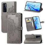 For vivo V20 SE Mandala Embossing Pattern Horizontal Flip Leather Case with Holder & Card Slots & Wallet & Lanyard(Gray)