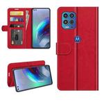 For Motorola Moto Edge S/G100 R64 Texture Single Horizontal Flip Protective Case with Holder & Card Slots & Wallet& Photo Frame(Red)