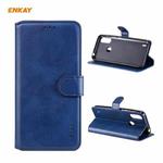 For Motorola Moto E7 Power ENKAY Hat-Prince Horizontal Flip PU Leather Case with Holder & Card Slots & Wallet(Dark Blue)