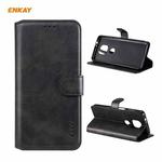 For Motorola Moto G Power 2021 ENKAY Hat-Prince Horizontal Flip PU Leather Case with Holder & Card Slots & Wallet(Black)