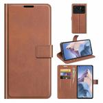 For Xiaomi Mi 11 Ultra Retro Calf Pattern Buckle Horizontal Flip Leather Case with Holder & Card Slots & Wallet(Light Brown)