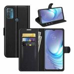 For Motorola Moto G50 Litchi Texture Horizontal Flip Protective Case with Holder & Card Slots & Wallet(Black)