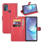 For Motorola Moto G50 Litchi Texture Horizontal Flip Protective Case with Holder & Card Slots & Wallet(Red)