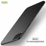 For Samsung Galaxy M12/A12 MOFI Frosted PC Ultra-thin Hard Case(Black)
