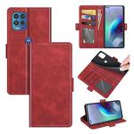 For Motorola Moto Edge S / G100 Dual-side Magnetic Buckle Horizontal Flip Leather Case with Holder & Card Slots & Wallet(Red)