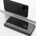 For Xiaomi Mi 11 Plated Mirror Horizontal Flip Leather Case with Holder(Black)