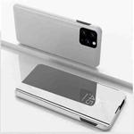For Xiaomi Mi 11 Plated Mirror Horizontal Flip Leather Case with Holder(Silver)