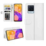 For OPPO Realme 8 / 8 Pro 4G R64 Texture Single Horizontal Flip Protective Case with Holder & Card Slots & Wallet& Photo Frame(White)
