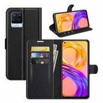 For OPPO Realme 8 / 8 Pro 4G Litchi Texture Horizontal Flip Protective Case with Holder & Card Slots & Wallet(Black)