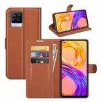 For OPPO Realme 8 / 8 Pro 4G Litchi Texture Horizontal Flip Protective Case with Holder & Card Slots & Wallet(Brown)