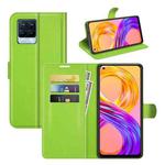 For OPPO Realme 8 / 8 Pro 4G Litchi Texture Horizontal Flip Protective Case with Holder & Card Slots & Wallet(Green)