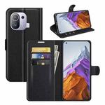 For Xiaomi Mi 11 Pro Litchi Texture Horizontal Flip Protective Case with Holder & Card Slots & Wallet(Black)