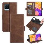 For OPPO Realme 8 / Realme 8 Pro Dual-side Magnetic Buckle Horizontal Flip Leather Case with Holder & Card Slots & Wallet(Brown)