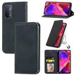 For OPPO A93 5G Retro Skin Feel Business Magnetic Horizontal Flip Leather Case With Holder & Card Slots & Wallet & Photo Frame(Black)