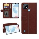 For OPPO Realme C21 R64 Texture Single Horizontal Flip Protective Case with Holder & Card Slots & Wallet & Photo Frame(Brown)