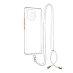 For Xiaomi Mi 11 Transparent PC+TPU Phone Case with Contrast Color Button & Neck Lanyard(Transparent)