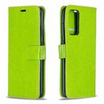 For Motorola Moto G100 Crazy Horse Texture Horizontal Flip Leather Case with Holder & Card Slots & Wallet & Photo Frame(Green)