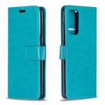 For Motorola Moto G50 Crazy Horse Texture Horizontal Flip Leather Case with Holder & Card Slots & Wallet & Photo Frame(Blue)