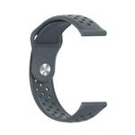 For Samsung Galaxy S3 / Galaxy Watch 46mm Vent Hole Silicone Watch Band(Gray)