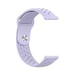 For Samsung Galaxy S3 / Galaxy Watch 46mm Vent Hole Silicone Watch Band(Light Purple)