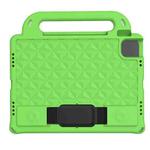 For iPad Air 4 10.9 2020 Diamond Series EVA Anti-Fall Shockproof Sleeve Protective Shell Case with Holder & Strap(Green)