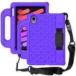 For iPad mini 6 Diamond Series EVA Anti-Fall Shockproof Sleeve Protective Shell Tablet Case with Holder & Strap(Purple)