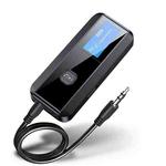 C29 2 in 1 USB Bluetooth 5.0 Audio Receiver Transmitter with LCD Display(Black)